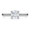 Anillo de eternidad con diamantes cultivados en laboratorio, 1 Ct Tw, forma redonda, oro blanco de 14K Anillo de eternidad con diamantes cultivados en laboratorio, 1 Ct Tw, forma redonda, oro blanco de 14K