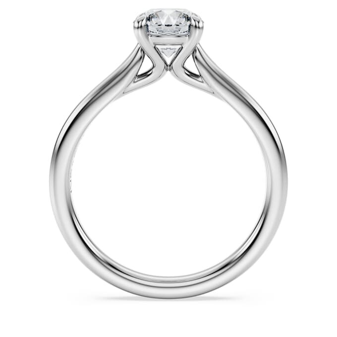 Anillo de eternidad con diamantes cultivados en laboratorio, 1 Ct Tw, forma redonda, oro blanco de 14K Anillo de eternidad con diamantes cultivados en laboratorio, 1 Ct Tw, forma redonda, oro blanco de 14K