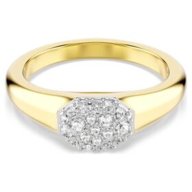 Anillo Dextera con cortes variados, blanco, chapado en tono dorado Anillo Dextera con cortes variados, blanco, chapado en tono dorado