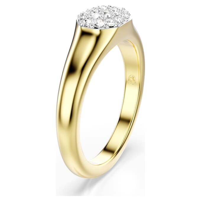 Anillo Dextera con cortes variados, blanco, chapado en tono dorado Anillo Dextera con cortes variados, blanco, chapado en tono dorado