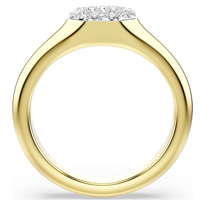 Anillo Dextera con cortes variados, blanco, chapado en tono dorado Anillo Dextera con cortes variados, blanco, chapado en tono dorado