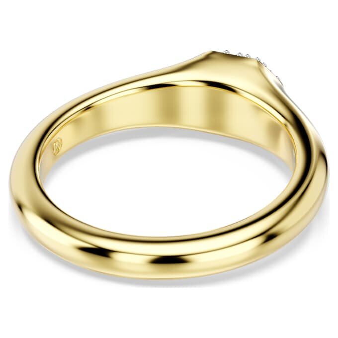 Anillo Dextera con cortes variados, blanco, chapado en tono dorado Anillo Dextera con cortes variados, blanco, chapado en tono dorado