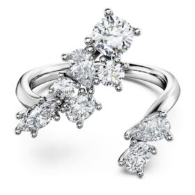 Anillo Galaxy Bypass con diamantes cultivados en laboratorio de 1,25 quilates en total, formas variadas, oro blanco de 14 quilates Anillo Galaxy Bypass con diamantes cultivados en laboratorio de 1,25 quilates en total, formas variadas, oro blanco de 14 quilates