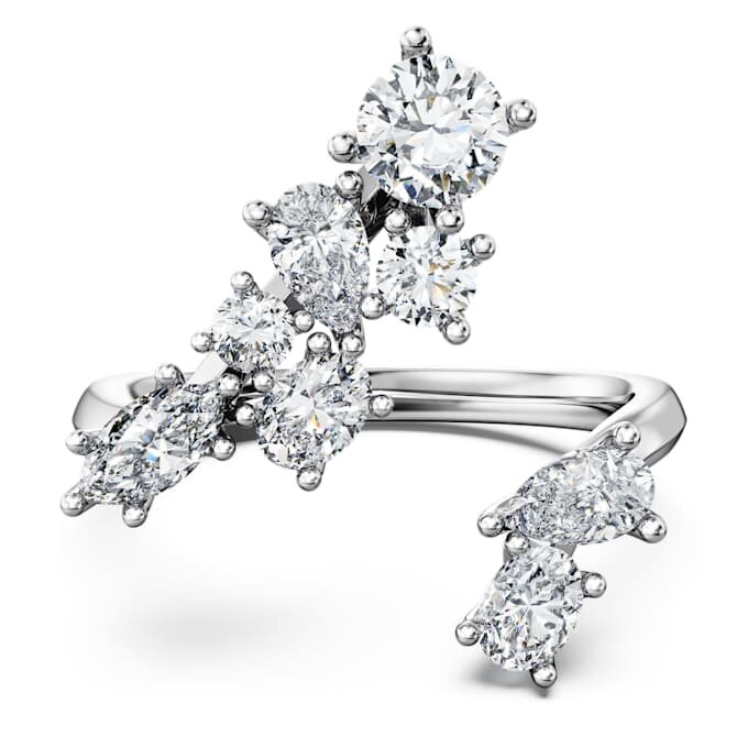 Anillo Galaxy Bypass con diamantes cultivados en laboratorio de 1,25 quilates en total, formas variadas, oro blanco de 14 quilates Anillo Galaxy Bypass con diamantes cultivados en laboratorio de 1,25 quilates en total, formas variadas, oro blanco de 14 quilates