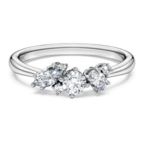 Anillo Galaxy con diamantes cultivados en laboratorio, 0,43 ct en total, formas variadas, plata de ley Anillo Galaxy con diamantes cultivados en laboratorio, 0,43 ct en total, formas variadas, plata de ley