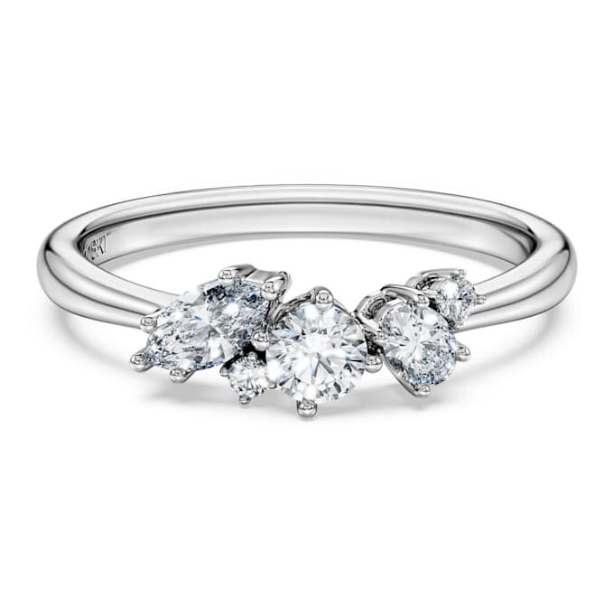 Anillo Galaxy con diamantes cultivados en laboratorio, 0,43 ct en total, formas variadas, plata de ley Anillo Galaxy con diamantes cultivados en laboratorio, 0,43 ct en total, formas variadas, plata de ley