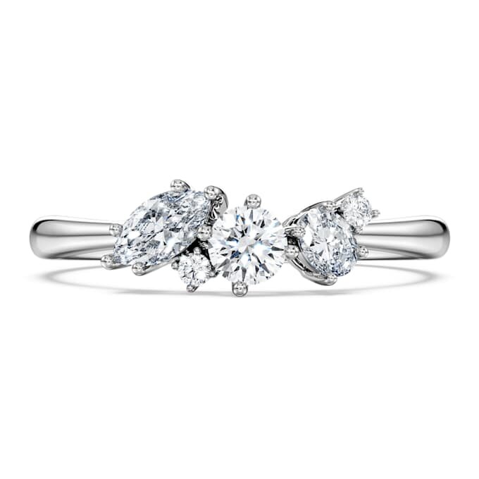 Anillo Galaxy con diamantes cultivados en laboratorio, 0,43 ct en total, formas variadas, plata de ley Anillo Galaxy con diamantes cultivados en laboratorio, 0,43 ct en total, formas variadas, plata de ley