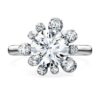 Anillo Galaxy con diamantes cultivados en laboratorio, 2 ct en total, forma redonda, oro blanco de 14K Anillo Galaxy con diamantes cultivados en laboratorio, 2 ct en total, forma redonda, oro blanco de 14K