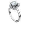 Anillo Galaxy con diamantes cultivados en laboratorio, 2 ct en total, forma redonda, oro blanco de 14K Anillo Galaxy con diamantes cultivados en laboratorio, 2 ct en total, forma redonda, oro blanco de 14K