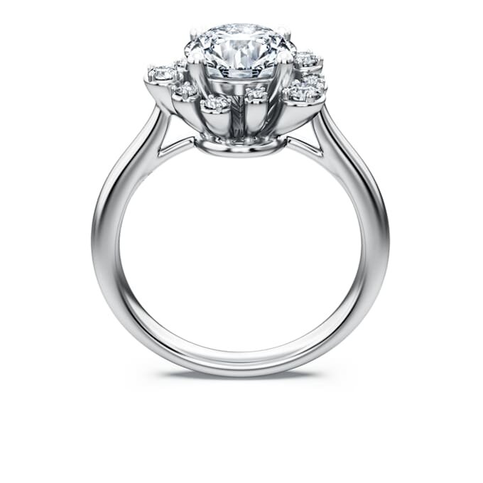 Anillo Galaxy con diamantes cultivados en laboratorio, 2 ct en total, forma redonda, oro blanco de 14K Anillo Galaxy con diamantes cultivados en laboratorio, 2 ct en total, forma redonda, oro blanco de 14K