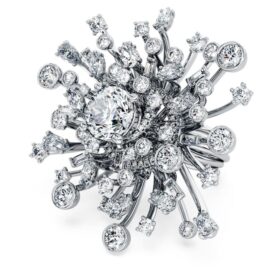 Anillo Galaxy con diamantes cultivados en laboratorio, 9,5 ct en total, formas variadas, oro blanco de 18 quilates Anillo Galaxy con diamantes cultivados en laboratorio, 9,5 ct en total, formas variadas, oro blanco de 18 quilates