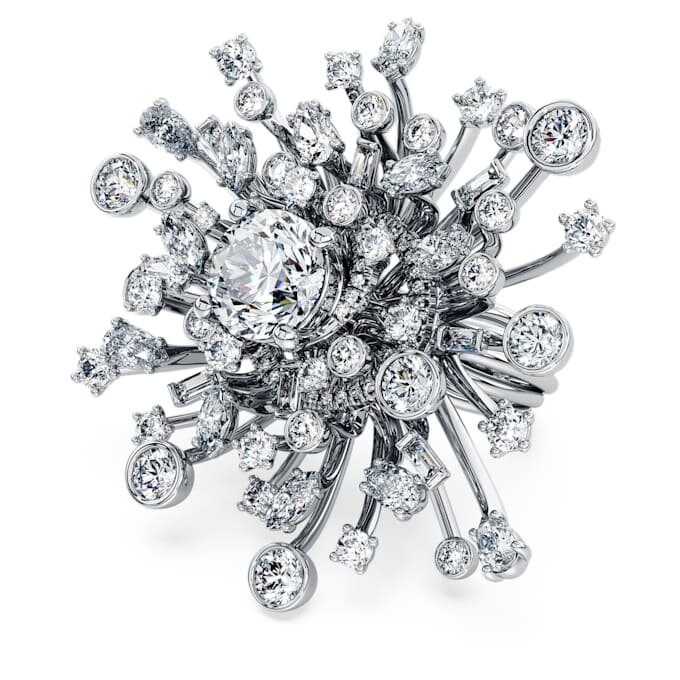 Anillo Galaxy con diamantes cultivados en laboratorio, 9,5 ct en total, formas variadas, oro blanco de 18 quilates Anillo Galaxy con diamantes cultivados en laboratorio, 9,5 ct en total, formas variadas, oro blanco de 18 quilates
