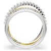 Anillo «Hyperbola» con cortes variados, blanco, acabado en metales mixtos Anillo «Hyperbola» con cortes variados, blanco, acabado en metales mixtos