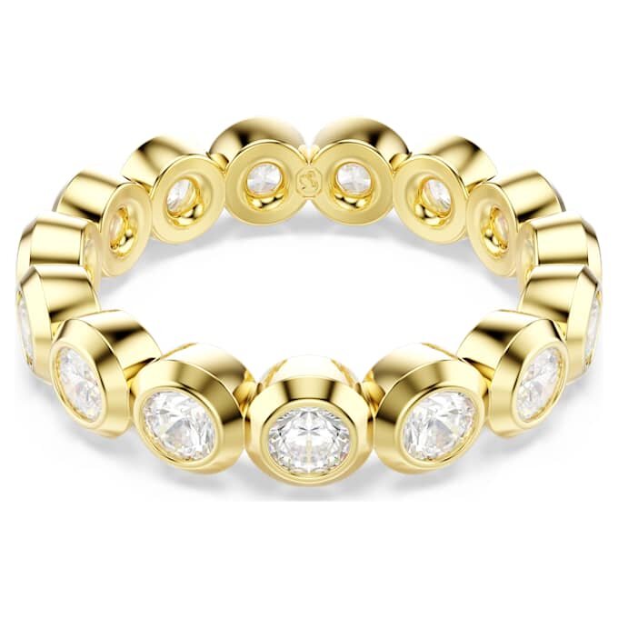 Anillo Imber de corte redondo, blanco, chapado en tono dorado Anillo Imber de corte redondo, blanco, chapado en tono dorado