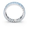 Anillo Matrix con corte baguette, azul, chapado en rodio Anillo Matrix con corte baguette, azul, chapado en rodio