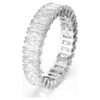 Anillo Matrix con corte baguette, blanco, acabado plateado Anillo Matrix con corte baguette, blanco, acabado plateado