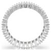 Anillo Matrix con corte baguette, blanco, acabado plateado Anillo Matrix con corte baguette, blanco, acabado plateado