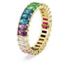 Anillo Matrix con corte baguette, multicolor, chapado en tono dorado Anillo Matrix con corte baguette, multicolor, chapado en tono dorado