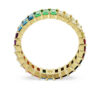 Anillo Matrix con corte baguette, multicolor, chapado en tono dorado Anillo Matrix con corte baguette, multicolor, chapado en tono dorado