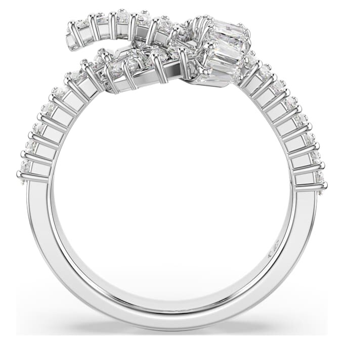 Anillo Matrix con corte baguette, nudo, blanco, chapado en rodio Anillo Matrix con corte baguette, nudo, blanco, chapado en rodio