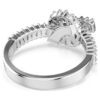 Anillo Matrix con corte baguette, nudo, blanco, chapado en rodio Anillo Matrix con corte baguette, nudo, blanco, chapado en rodio