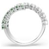 Anillo Matrix con cortes mixtos, verde, chapado en rodio Anillo Matrix con cortes mixtos, verde, chapado en rodio