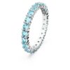 Anillo Matrix de corte redondo, azul, chapado en rodio Anillo Matrix de corte redondo, azul, chapado en rodio