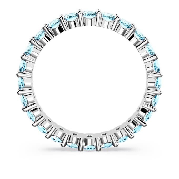 Anillo Matrix de corte redondo, azul, chapado en rodio Anillo Matrix de corte redondo, azul, chapado en rodio