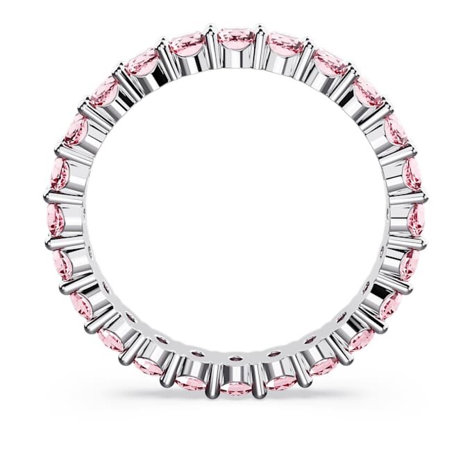 Anillo Matrix de corte redondo, rosa, chapado en rodio Anillo Matrix de corte redondo, rosa, chapado en rodio