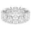 Anillo Matrix Vittore con corte en pera, blanco, acabado plateado