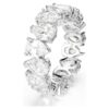Anillo Matrix Vittore con corte en pera, blanco, acabado plateado