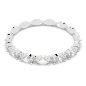 Anillo Matrix Vittore con corte marquesa, blanco, chapado en rodio