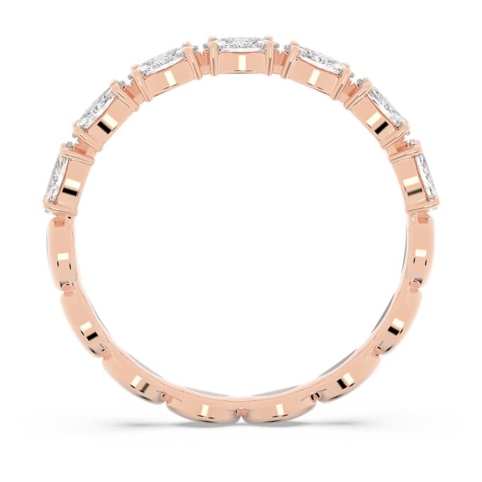 Anillo Matrix Vittore con corte marquesa, blanco, chapado en tono oro rosa Anillo Matrix Vittore con corte marquesa, blanco, chapado en tono oro rosa