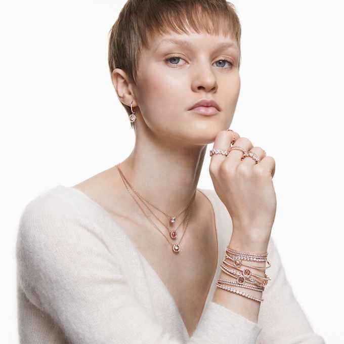 Anillo Matrix Vittore con corte marquesa, blanco, chapado en tono oro rosa Anillo Matrix Vittore con corte marquesa, blanco, chapado en tono oro rosa