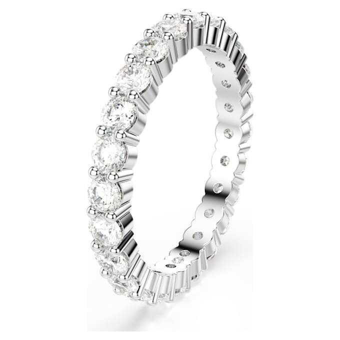 Anillo Matrix Vittore de corte redondo, blanco, acabado plateado Anillo Matrix Vittore de corte redondo, blanco, acabado plateado