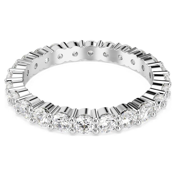 Anillo Matrix Vittore de corte redondo, blanco, acabado plateado Anillo Matrix Vittore de corte redondo, blanco, acabado plateado