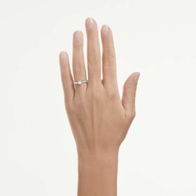 Anillo solitario «Eternity» con diamantes cultivados en laboratorio, 0,25 quilates en total, forma redonda, plata de ley