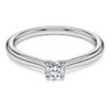 Anillo solitario «Eternity» con diamantes cultivados en laboratorio, 0,25 quilates en total, forma redonda, plata de ley Anillo solitario «Eternity» con diamantes cultivados en laboratorio, 0,25 quilates en total, forma redonda, plata de ley