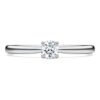 Anillo solitario «Eternity» con diamantes cultivados en laboratorio, 0,25 quilates en total, forma redonda, plata de ley Anillo solitario «Eternity» con diamantes cultivados en laboratorio, 0,25 quilates en total, forma redonda, plata de ley