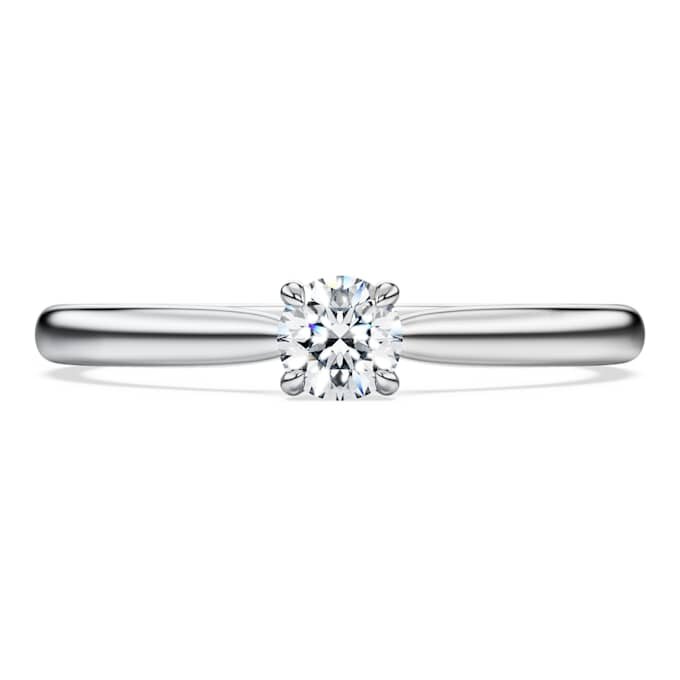 Anillo solitario «Eternity» con diamantes cultivados en laboratorio, 0,25 quilates en total, forma redonda, plata de ley Anillo solitario «Eternity» con diamantes cultivados en laboratorio, 0,25 quilates en total, forma redonda, plata de ley