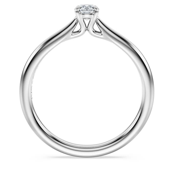 Anillo solitario «Eternity» con diamantes cultivados en laboratorio, 0,25 quilates en total, forma redonda, plata de ley Anillo solitario «Eternity» con diamantes cultivados en laboratorio, 0,25 quilates en total, forma redonda, plata de ley