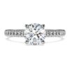 Anillo solitario Eternity con diamantes cultivados en laboratorio, 1,2 ct en total, forma redonda, oro blanco de 14K Anillo solitario Eternity con diamantes cultivados en laboratorio, 1,2 ct en total, forma redonda, oro blanco de 14K