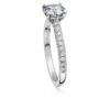Anillo solitario Eternity con diamantes cultivados en laboratorio, 1,2 ct en total, forma redonda, oro blanco de 14K Anillo solitario Eternity con diamantes cultivados en laboratorio, 1,2 ct en total, forma redonda, oro blanco de 14K