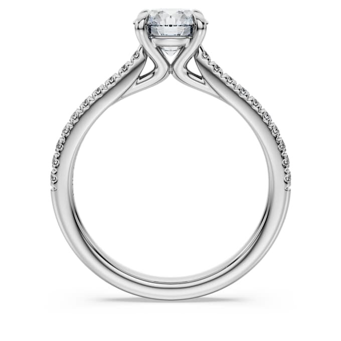 Anillo solitario Eternity con diamantes cultivados en laboratorio, 1,2 ct en total, forma redonda, oro blanco de 14K Anillo solitario Eternity con diamantes cultivados en laboratorio, 1,2 ct en total, forma redonda, oro blanco de 14K