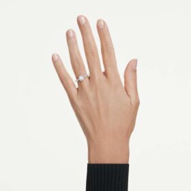 Anillo solitario Eternity con diamantes cultivados en laboratorio, 1,7 quilates en total, forma redonda, oro blanco de 14 quilates