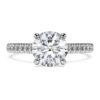 Anillo solitario Eternity con diamantes cultivados en laboratorio, 1,7 quilates en total, forma redonda, oro blanco de 14 quilates Anillo solitario Eternity con diamantes cultivados en laboratorio, 1,7 quilates en total, forma redonda, oro blanco de 14 quilates