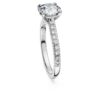 Anillo solitario Eternity con diamantes cultivados en laboratorio, 1,7 quilates en total, forma redonda, oro blanco de 14 quilates Anillo solitario Eternity con diamantes cultivados en laboratorio, 1,7 quilates en total, forma redonda, oro blanco de 14 quilates