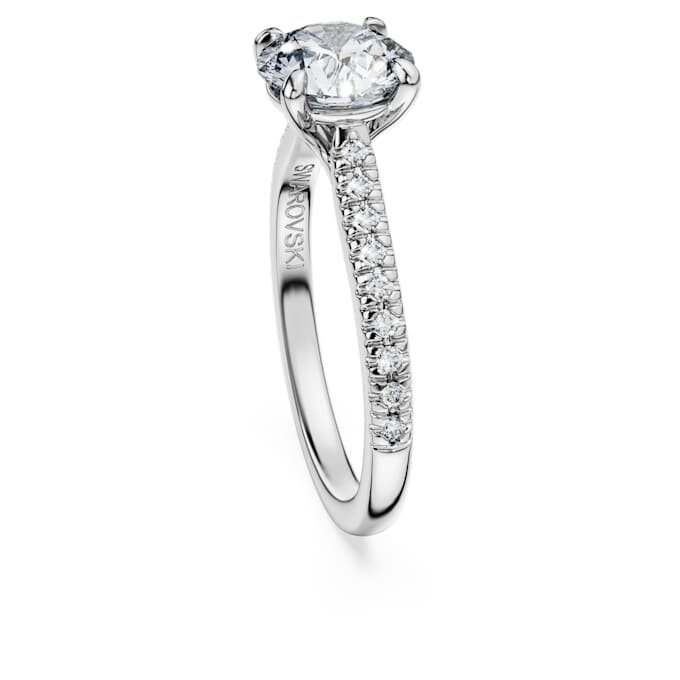 Anillo solitario Eternity con diamantes cultivados en laboratorio, 1,7 quilates en total, forma redonda, oro blanco de 14 quilates Anillo solitario Eternity con diamantes cultivados en laboratorio, 1,7 quilates en total, forma redonda, oro blanco de 14 quilates