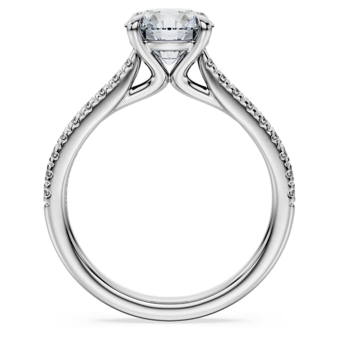 Anillo solitario Eternity con diamantes cultivados en laboratorio, 1,7 quilates en total, forma redonda, oro blanco de 14 quilates Anillo solitario Eternity con diamantes cultivados en laboratorio, 1,7 quilates en total, forma redonda, oro blanco de 14 quilates