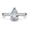 Anillo solitario Eternity con diamantes cultivados en laboratorio, 1 ct en total, talla pera, oro blanco de 14K Anillo solitario Eternity con diamantes cultivados en laboratorio, 1 ct en total, talla pera, oro blanco de 14K